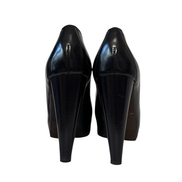 Donald J. Pliner Peep Toe Patent Leather Platform Pump Sandals Black 7 - Picture 9 of 11